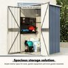 vidaXL Wall-mounted Garden Shed Grey 118x100x178 cm Galvanised Steel