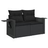 vidaXL 8 Piece Garden Sofa Set with Cushions Grey Poly Rattan