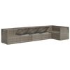 vidaXL 6 Piece Garden Lounge Set with Cushions Grey Poly Rattan