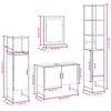 vidaXL 4 Piece Bathroom Cabinet Set Smoked Oak Engineered Wood