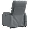 vidaXL Stand up Massage Recliner Chair Grey Faux Leather