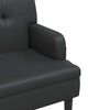 vidaXL Bench with Backrest Black 112x65.5x75 cm Faux Leather