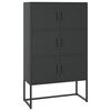 vidaXL Highboard Black 80x35x135 cm Steel