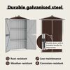 vidaXL Garden Shed Brown 116x45x175 cm Galvanised Steel
