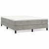 vidaXL Box Spring Bed Frame Light Grey Full Velvet (US Only)