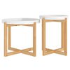 vidaXL Coffee Tables 2 pcs White Engineered Wood and Solid Wood Pine
