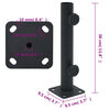 vidaXL Parasol Base for Ø32/34/38 mm Pole Matt Black Steel