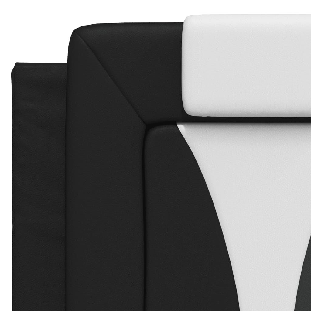 vidaXL Headboard Cushion Black and White 137 cm Double Faux Leather
