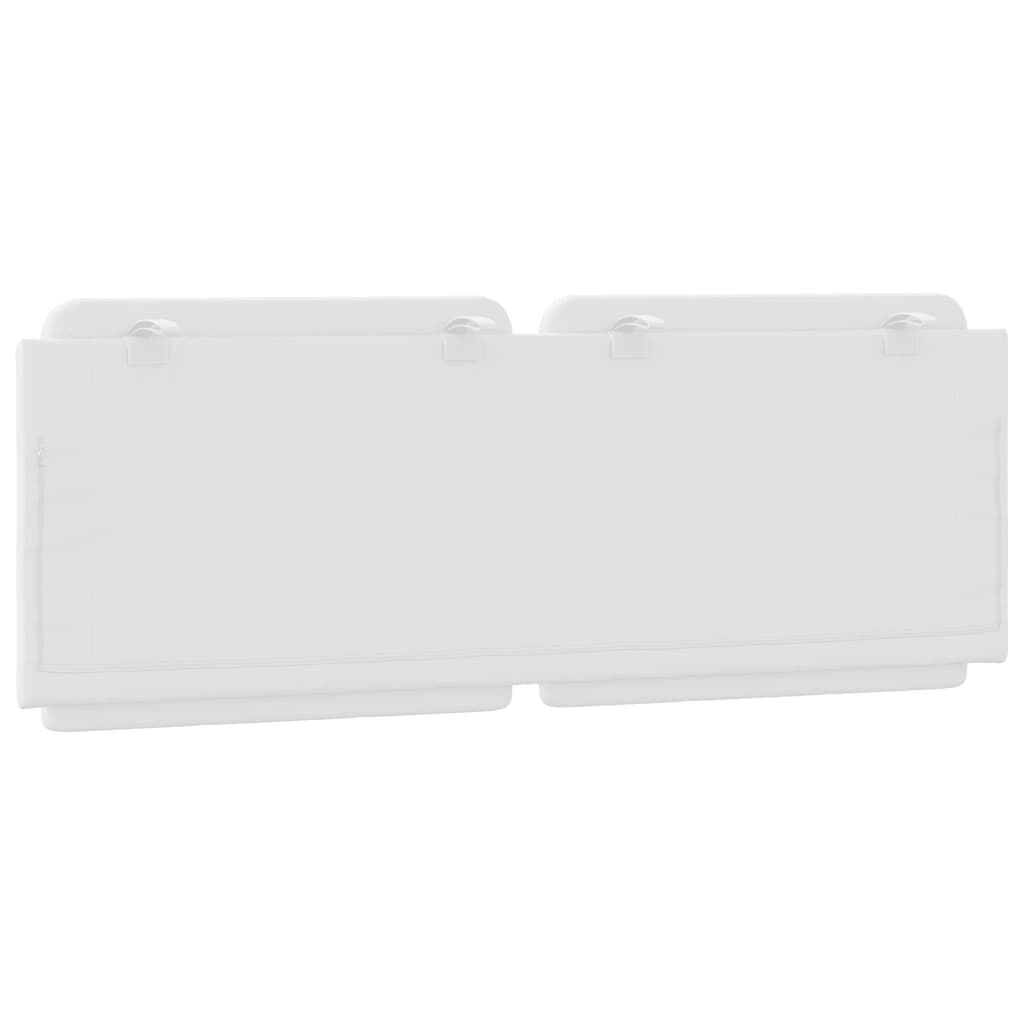 vidaXL Headboard Cushion "Zadar" White 137 cm Double Faux Leather