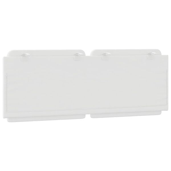 vidaXL Headboard Cushion "Zadar" White 137 cm Double Faux Leather