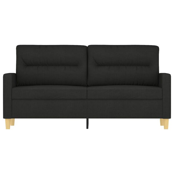 vidaXL 2-Seater Sofa Black 140 cm Fabric