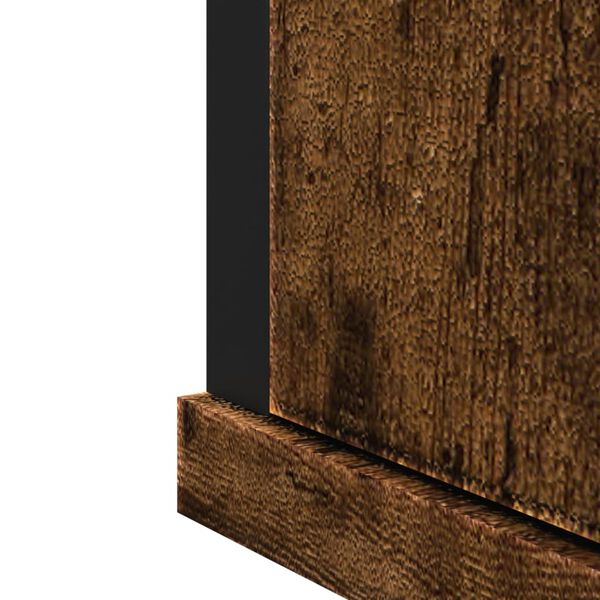 vidaXL Bathroom Mirror Cabinet Smoked Oak 42x12x60 cm Engineered Wood