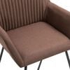 vidaXL Dining Chairs 4 pcs Brown Fabric