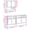 vidaXL 3 Piece Bathroom Furniture Set Black Engineered Wood
