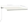 vidaXL Freestanding Manual Retractable Awning 400x300 cm Cream