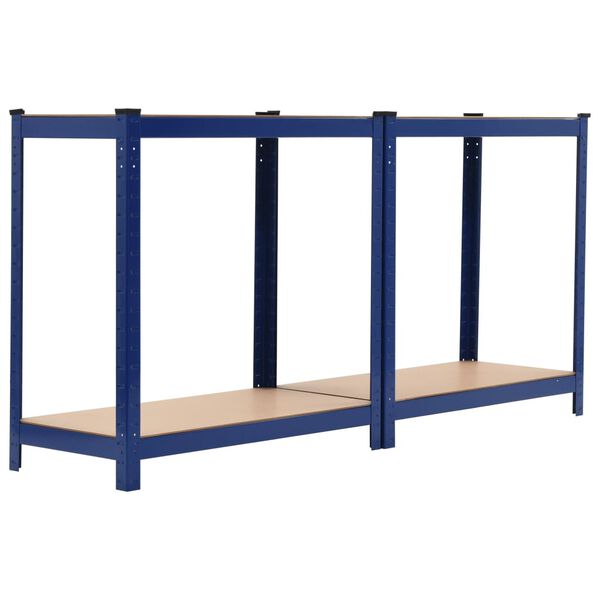 vidaXL Storage Shelf Blue 80x40x160 cm Steel and MDF