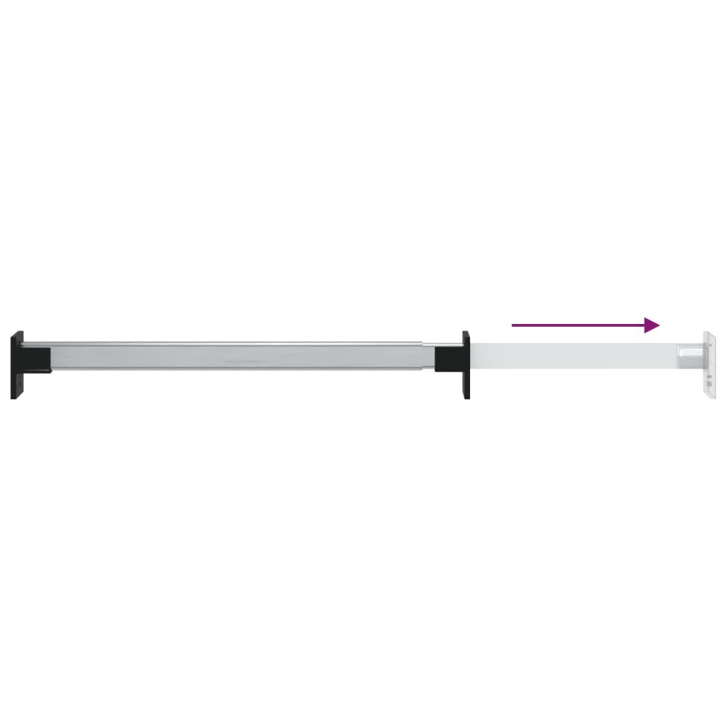 vidaXL Telescopic Wardrobe Rails 2 pcs Silver 58-100 cm