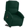 vidaXL Stand up Massage Recliner Chair Dark Green Velvet