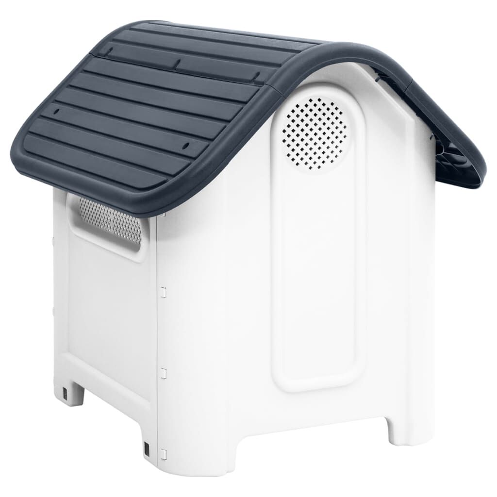 vidaXL Dog House Grey 59x75x66 cm Polypropylene