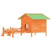 vidaXL Dog Kennel Brown 159x120x88.5 cm Solid Wood Pine