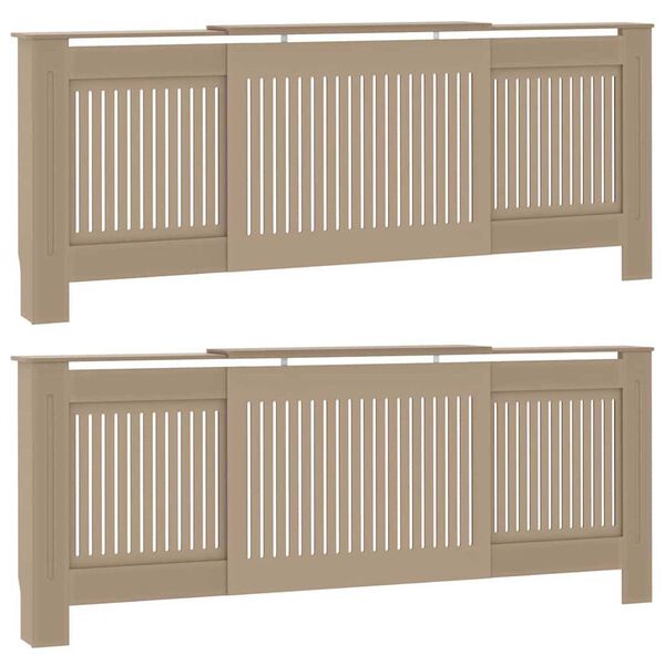 vidaXL Radiator Cover Manual 2 pcs Brown (142-205) x 20.5 x 81.5 cm