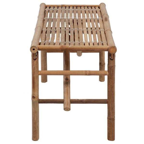vidaXL Folding Garden Bench with Cushion 118 cm Bamboo