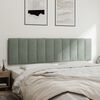 vidaXL Headboard Cushion "Hanko" Light Grey 183 cm King Velvet