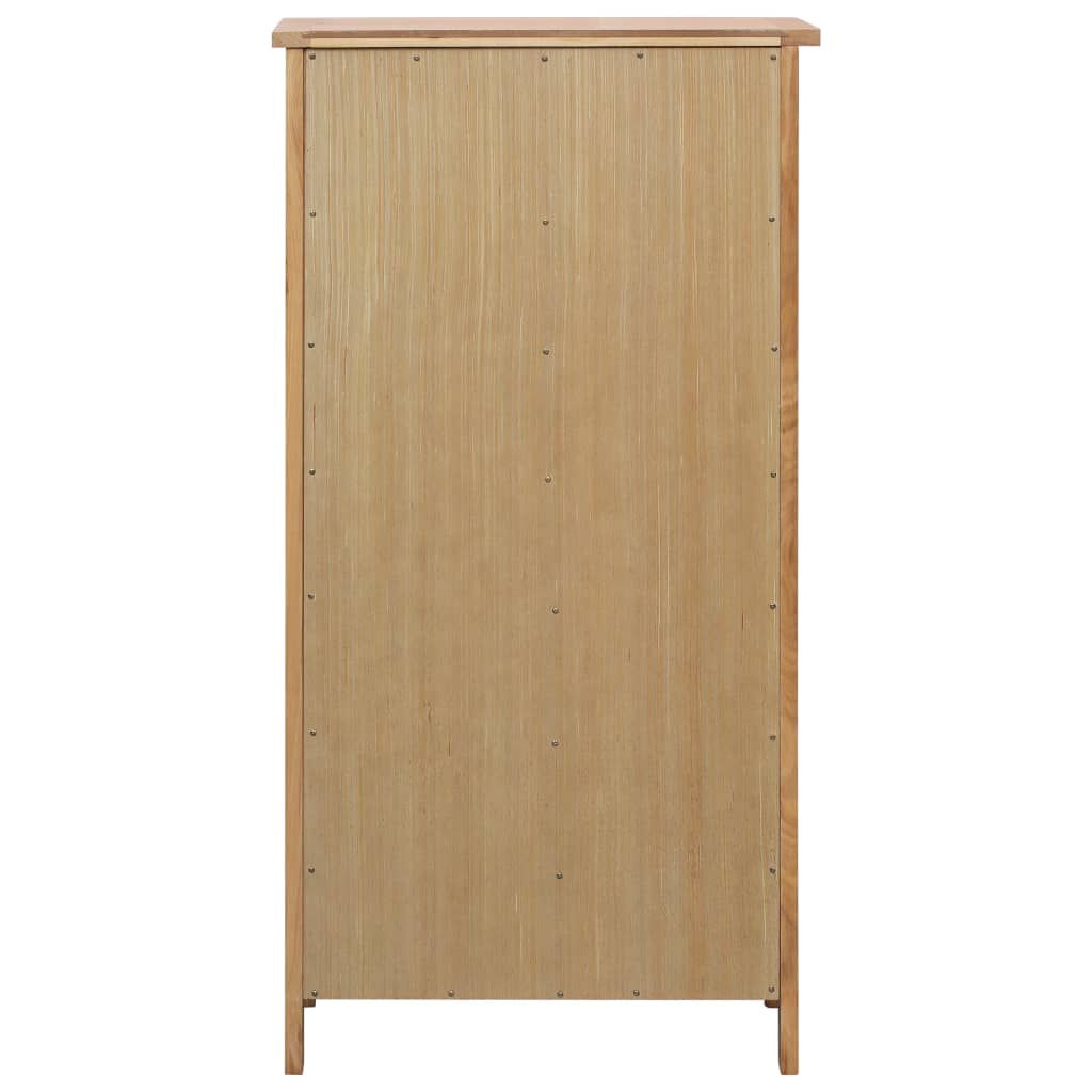 vidaXL Shoe Cabinet 76x37x105 cm Solid Oak Wood