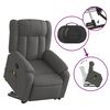 vidaXL Stand up Massage Recliner Chair Dark Grey Fabric