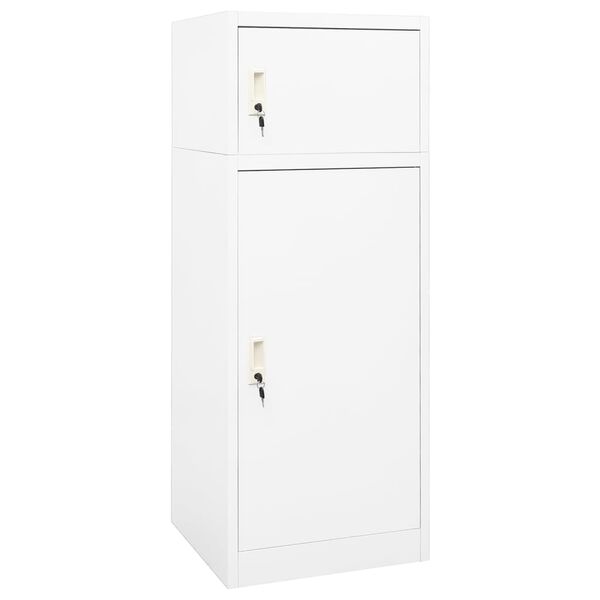 vidaXL Saddle Cabinet White 53x53x140 cm Steel