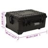 vidaXL Wheeled Flight Case Black 58x45x27 cm PP