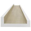 vidaXL Wall Shelves 2 pcs White and Sonoma Oak 80x9x3 cm