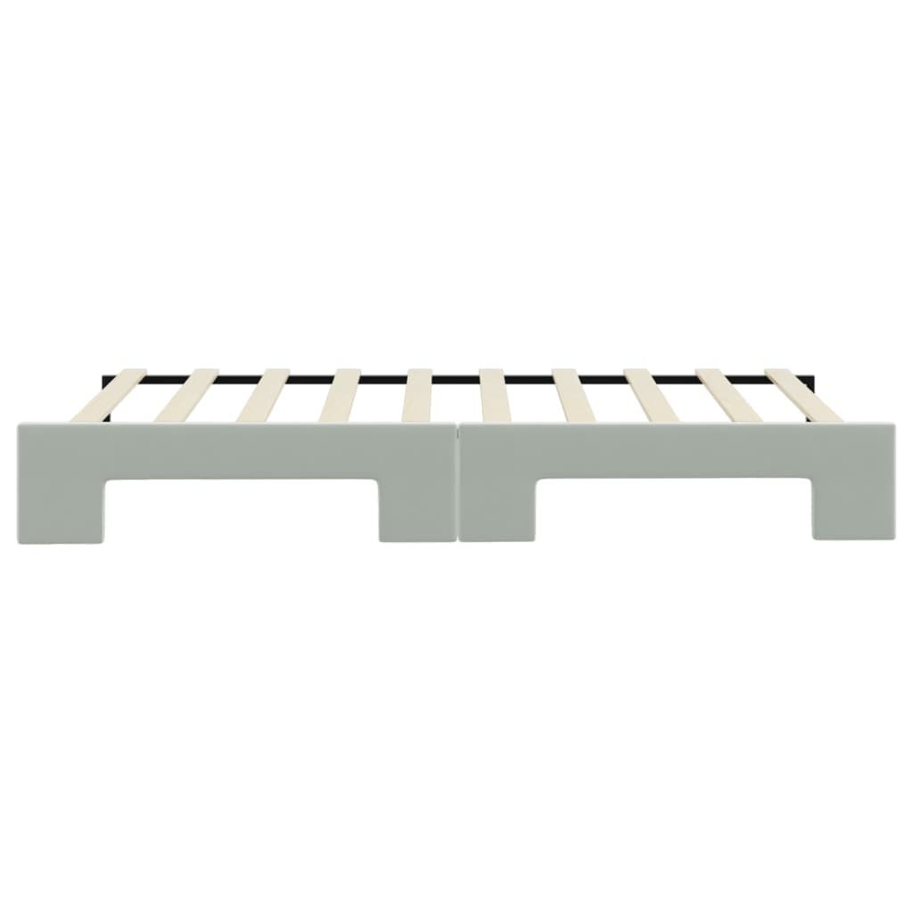vidaXL Daybed with Trundle without Mattress Light Grey 100x190 cm