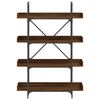 vidaXL Bookcase 4-Tier Brown Oak 100x33x145.5 cm Engineered Wood