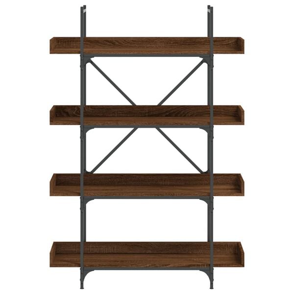 vidaXL Bookcase 4-Tier Brown Oak 100x33x145.5 cm Engineered Wood