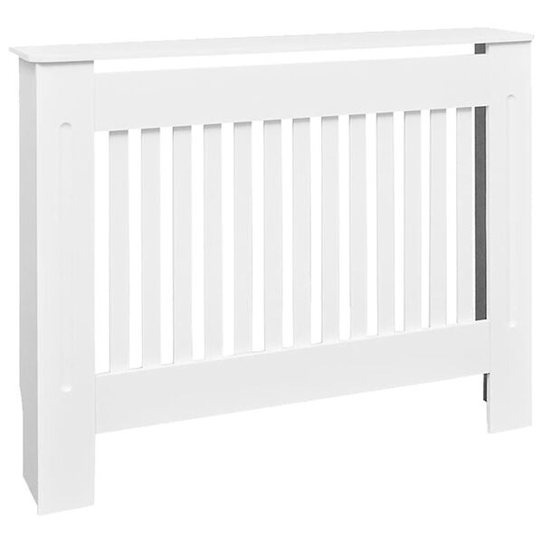 White MDF Radiator Cover Heating Cabinet 112 cm
