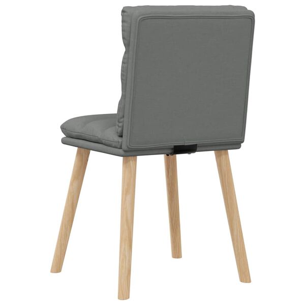 vidaXL Dining Chairs 4 pcs Dark Grey Fabric