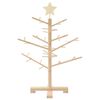 vidaXL Wooden Christmas Tree with Stand Natural 75 cm Solid pine wood
