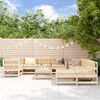vidaXL 10 Piece Garden Lounge Set Solid Wood Pine