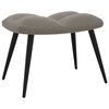 vidaXL Relaxing Chair with a Stool Light Grey Velvet