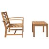 vidaXL Bench 2 pcs Brown Solid Teak Wood