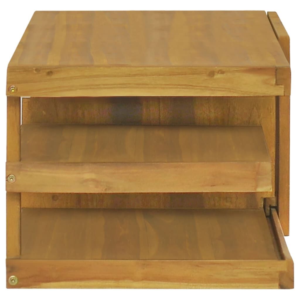vidaXL Wall-mounted Bathroom Cabinet 110x40x30 cm Solid Wood Teak
