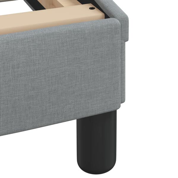 vidaXL Bed Frame "Dover" Light Grey 100x190 cm Fabric