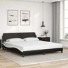 vidaXL Bed Frame "Dover" Black and White 183x213 cm Faux Leather
