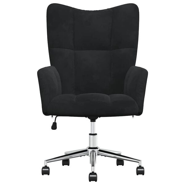 vidaXL Relaxing Chair Black Velvet