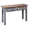 vidaXL Console Table Grey 110x40x72 cm Solid Pine Wood Panama Range