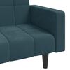 vidaXL 2-Seater Sofa Bed with Two Pillows Blue Velvet
