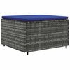 vidaXL 6 Piece Garden Lounge Set with Cushions Grey Poly Rattan