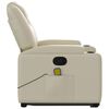 vidaXL Stand up Massage Recliner Chair Cream Faux Leather
