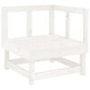 vidaXL 7 Piece Garden Lounge Set White Solid Wood Pine